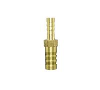 Pipe Joint 1pc Brass Straight 2 Way Hose Pipe Fitting, Copper Barb Reducing Joint, Double Pagoda Gas Barbed Connector(5mm*8mm)
