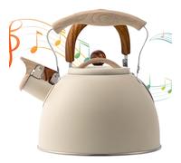 Pipe Kettle-3-Liter Kettle Stainless Steel With A Strong Whistling Tone | Vintage Style Kettle, Tea Pans, Stylish Kitchen Accessories For Gas, Induction And Electric Herd