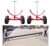 Pipe Mover Dolly, Heavy Duty Transporter Truck with Solid Tires, Load Capacity 800kg, Easily Move Heavy Pipes - Ideal for Iron, Steel, PE Pipes