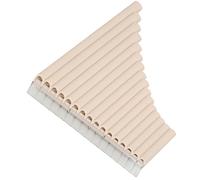 Pipe Pan Flute Instrument for Beginners C Key Musical Panpipes with Fixed Angle Mouthpiece Beautiful Sound Portable Storage Bag Music Book