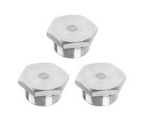 Pipe Plug Fitting, 304 Stainless Steel Male Outer Hex Thread for Plumbing Fixed with Sealing Rubber Ring 3pcs G1-1/2