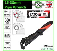 PIPE PLUMBER Wrench Self Adjusting Yato SPANNER 300mm Long 16-38mm Quick Release