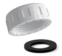 Pipe PVC Threaded Cap, Kitchen Sink Waste Pipe Blanking Cap Female Thread, Appliance Trap Blanking Caps for Sealing Joints and Pipes End White 32mm
