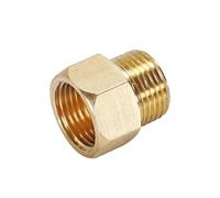 Pipe Reducer Female to Male Threaded Hex Bushing Reducer, 1/8 1/4 3/8 1/2 3/4 Connectors Copper Pipe Fitting Water Gas Adapter Connector(1/4inch*1/4inch)