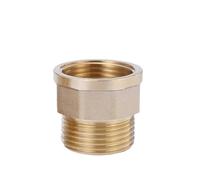 Pipe Reducer Threaded Hex Bushing Reducer Copper Pipe Fitting, 1/8 1/4 3/8 Brass Water Gas Adapter Coupler Connector, Male*Female(1/8inch*3/8inch)