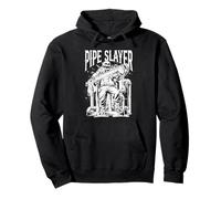 Pipe Slayer Skeleton Design Funny Gift for Plumbers Pullover Hoodie