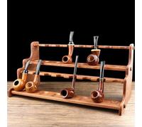 Pipe Stand Holder - Wooden Rack for Smoking Pipes, Durable and Stylish Display for Pipe Enthusiasts, Holds 16 Pipes
