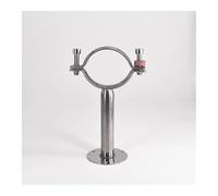 Pipe Support，60-63mm 2.5" 63mm Hanger Bracket Clamp Support Clip with Base Plate 304 Stainless Steel for Beer Brewing L=50mm