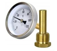 Pipe Thermometer, 2Pcs Clip On Hot Water Pipe Thermometer, With Clip On Waterproof Dustproof Thermometer IP55 Stainless Steel 0-120°C Thermometer