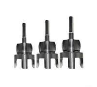 Pipe Thread Tap, 3PCS 20mm 25mm 30mm Metal Internal External Integrated Die Set Silver for PPR PVC Water Pipe Threading Electric Drill