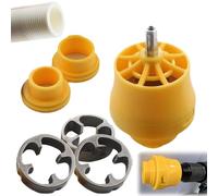 Pipe Threader Plumbing Tool, Electric Drill PVC Thread Maker Tool,Plastic Pipe Tap Die Set,With 3 Dies,1/2", 3/4", 1", Pipe Threader Plumbing Tool for Professional Cutting & Pipe Threaders