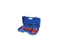 Silverline Pipe Threading Kit - 5 Piece Set, 1/2”, 3/4”, 1” & 1-1/4” BSPT Thread Sizes, Plumbing Tool for Thread Cutting (868556)