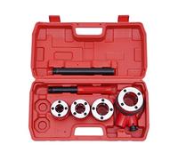 Pipe Threading Kit,Thread lassoing Machine Dies Set + Ratchet Handle,Manual IronPipe Threader toolboxes with 4 Sizes 1/2" 3/4" 1" 1-1/4"