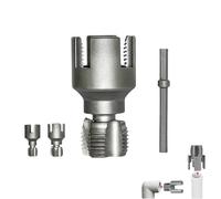 Pipe Threading Tool, Internal External Pipe Threading Tool, Electric Drill Compatible PVC Pipe Threader Kit, Thread Trimming and Angle Bolt Repair Tool, Garden Hose Thread Die, 1/2", 3/4"(A)