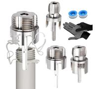 Pipe Threading Tool Kit for 1/2" 3/4" 1" PVC Pipes, Dual-Function Internal & External Thread Cutter Set,Quick Change Adapter, Universal Pipe Threader for Electric Drill, Plumbing Repair Tool (1Set