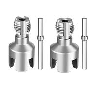 Pipe Threading Tool Kit for 1/2" 3/4" 1" PVC Pipes, Dual-Function Internal & External Thread Cutter Set,Quick Change Adapter, Universal Pipe Threader for Electric Drill, (1/2inch+3/4inch)