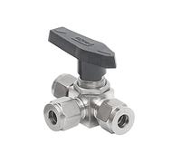 Pipe Tool Ball Valve Group Suitable for 3 6 8 10 12mm 1/8" 1/4" 3/8" 1/2" OD Tube T-Shaped Three-Way L-Shaped Ball Valve Compression Joint 304/316 Stainless Steel Propane