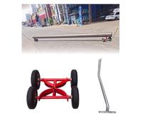 Pipe Transporter Pipe Dolly Pipe Mover with Solid Tires,Heavy-Duty Steel Pipe Dolly Cart with Non-slip Cage & 360° Rotating Forks(Fork width 33cm/13in)