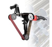 Pipe Tube Polisher Sander - Stainless Steel Polishing Machine with 6 Adjustable Speeds for Metal, Plastic, Aluminum, Iron Grinding and Finishing Tool with 3 Sanding Belts