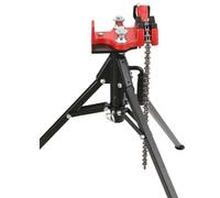 Pipe Vise Handling Stand Chain with Tripod,with 2 Benders Folding Legs and Tool Tray, Tripod Chain Vise for Plumbing Work, 1/8 to 5pipe
