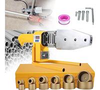 Pipe Welding Machine, Digital Display Hot Melt Plastic Welder for PPR/PE/PP Pipes, 0-320°C Adjustable, Double Heat Dissipation, 3 Sets