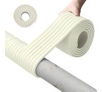 Pipe Wrapping Decorative Strip, Self Adhesive Plumbing Hider Sponge Tube Protector Tape, Can Be Cut to Length, Tube Hider/ Covering with Wrap Around Tape & Self-Adhesive(Beige,3pcs)