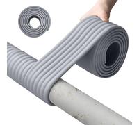 Pipe Wrapping Decorative Strip, Self Adhesive Plumbing Hider Sponge Tube Protector Tape, Can Be Cut to Length, Tube Hider/ Covering with Wrap Around Tape & Self-Adhesive(Gray,2pcs)