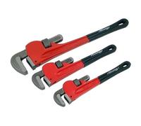 Pipe Wrench Set 3pc 10-12-18in. (Soft Grip Sleeve)