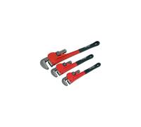 Neilsen Pipe Wrench Set 3pc 10-12-18in Soft Grip Sleeve