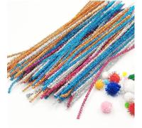 Pipecleaners For Craft 100 pcs Kids Colorful Diy Chenille Sticks Material Pipe Cleaners for Crafts Educational Toys Crafts(G mix 100pcs-01)
