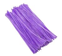 Pipecleaners For Craft 100pcs 30cm Chenille Stems Stick Cleaners Kids Educational Toys Handmade Colorful Chenille Stems Pipe for DIY Craft Supplies(Light Purple)