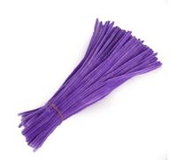 Pipecleaners For Craft 100pcs 30cm Chenille Stems Twist Wire Chenille Stems Pipe Cleaners Handmade Kids Educational Toys DIY Craft Supplies(Purple)