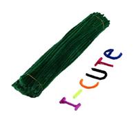 Pipecleaners For Craft 100pcs Chenille Stems Pipe Cleaners Kids Plush Stick Children's Educational Toys Handmade Art Materials Toys DIY Craft Supplies(Dark green)