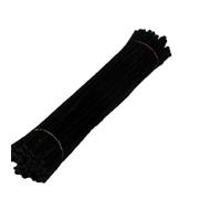 Pipecleaners For Craft 100pcs Chenille Stems Stick Cleaners Kids Educational Toys Handmade Colorful Chenille Stems Pipe for DIY Craft Supplies(BK)