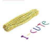 Pipecleaners For Craft 50/100Pcs 30cm Chenille Stems Pipe Cleaners Kids Educational Toys Colorful Pipe Cleaner Toys Handmade DIY Craft Supplies(Yellow,50 Pcs)