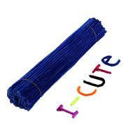 Pipecleaners For Craft 50/100pcs 30cm Chenille Stems Stick Pipe Cleaner Kids Educational Toys Handmade Chenille Stems Pipe for DIY Craft Supplies(Blue,100pcs)