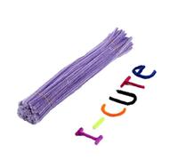 Pipecleaners For Craft 50/100pcs 30cm Chenille Stems Stick Pipe Cleaner Kids Educational Toys Handmade Chenille Stems Pipe for DIY Craft Supplies(Light purple,100pcs)