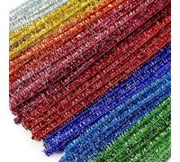 Pipecleaners For Craft Chenille Stems Stick Cleaners Macaron Color Kindergarten Kids DIY Handmade Materials Festival Decoration Accessory 50/100pcs(Gilter Mix,100)