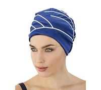 Piped Fabric Swim Cap Fashy Navy One Size