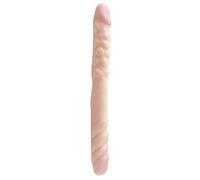 Pipedream Basix Rubber Works 16" Double Dong Flesh