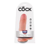 Pipedream King Cock Realistic Dildo 7" | 18 cm With Balls |Suction Cup Strap-On