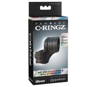 Pipedream Fantasy C-Ringz Mr. Big Cock Ring and Ball Stretcher Black 3/3.3 cm