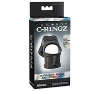 Pipedream Fantasy C-Ringz Rock Hard Ring & Ball Stretcher Black 5 cm