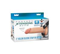 Pipedream Fantasy X-Tensions Elite 5" Silicone Hollow Strap-On Dual Density Light 12.7 cm