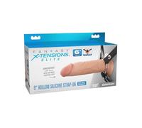 Pipedream Fantasy X-tensions Elite 6" Silicone Hollow Strap-on - Dual Density Light 16.5 cm