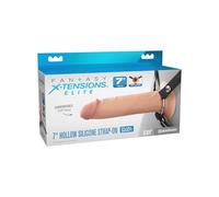Pipedream Fantasy X-tensions Elite 7" Silicone Hollow Strap-on - Dual Density Light 19.1 cm