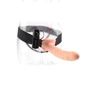 Pipedream Fetish Fantasy Series 8" Vibrating Hollow-Strap-On Light & Black 20.5x5 cm