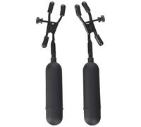 Pipedream Fetish Fantasy Cordless Multispeed Vibrating Nipple Clamps Black