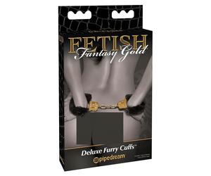 Pipedream Fetish Fantasy Gold - Plush Handcuffs (Black)