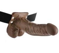 Pipedream Fetish Fantasy Series Hollow Strap-On with Balls, 7-Inch, Brown